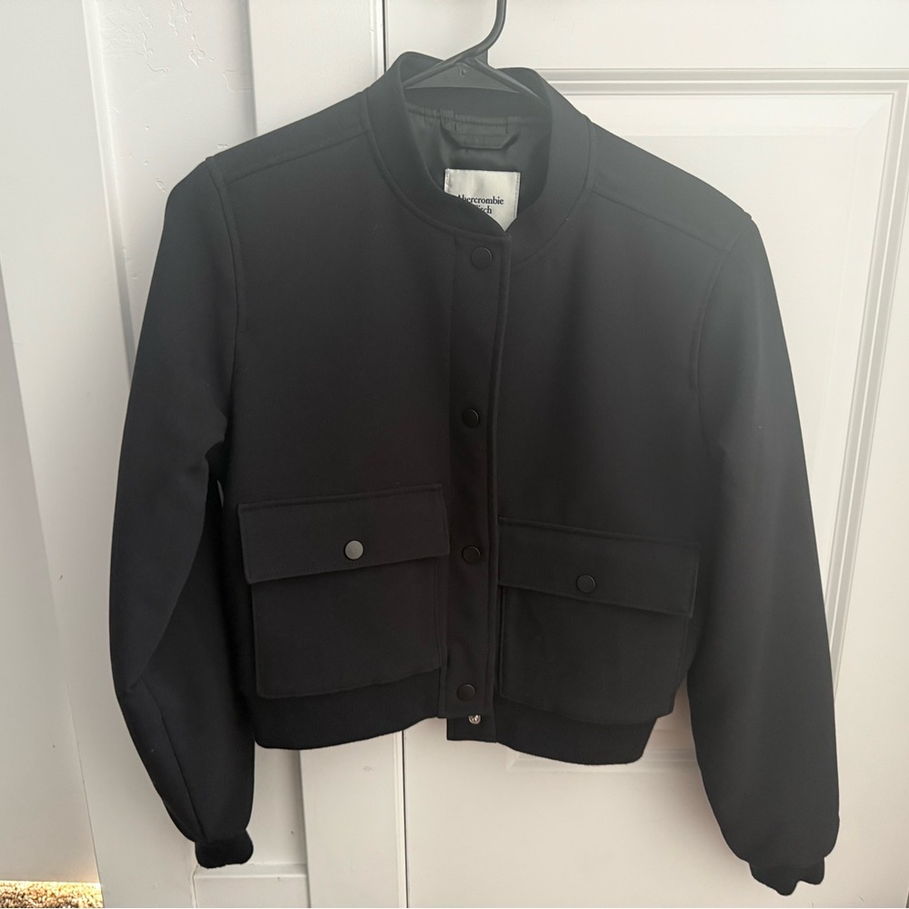 Abercrombie & Fitch Black bomber Jacket
